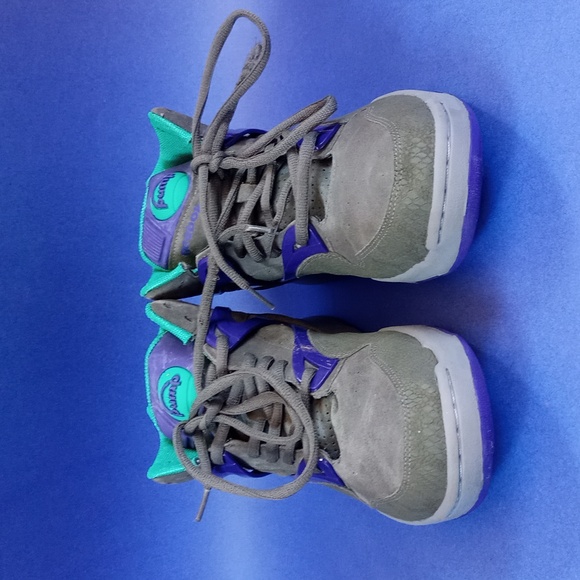 RARE REEBOK Omni Pump Gray Purple Teal Suede Japan Limited Edition - Picture 7 of 11